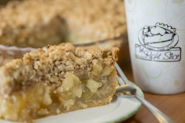 White Pineapple Pie with Macadamia Nut Crumb Topping